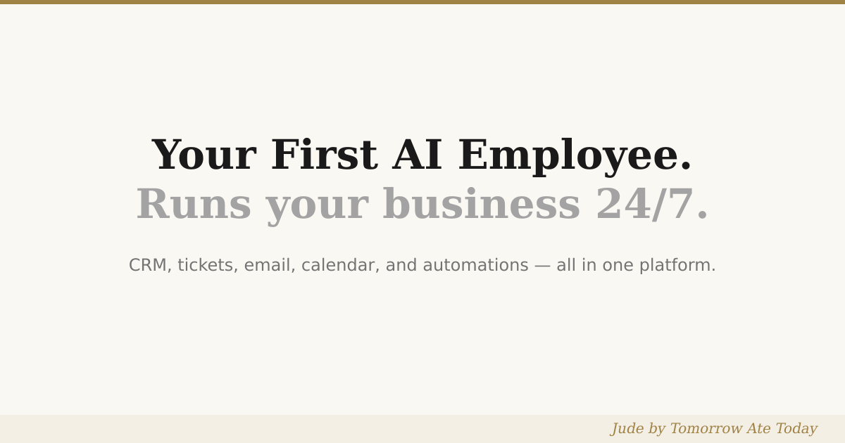 Screenshot of Jude, AI-native CRM that manages clients, projects and follow-ups for small businesses